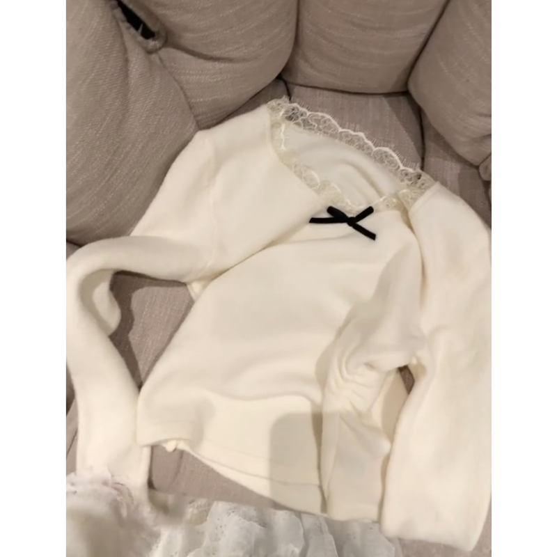 纯欲蕾丝花边德绒打底衫女秋冬季设计感修身内搭保暖长袖t恤上衣,淘宝优惠券,粉丝福利购,淘宝优惠卷