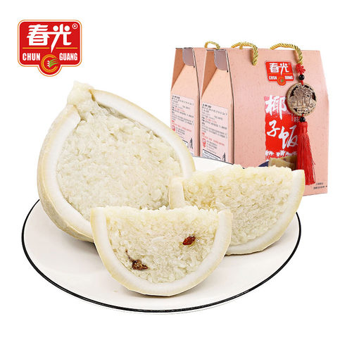 春光椰子饭538g礼盒装原味文昌鸡味海南特产传统农家小吃软糯 - 图0