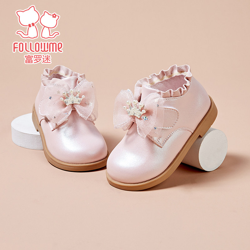 富罗迷宝宝学步鞋女童靴子冬季新款防滑轻便加厚婴幼儿园公主短靴,淘宝优惠券,粉丝福利购,淘宝优惠卷