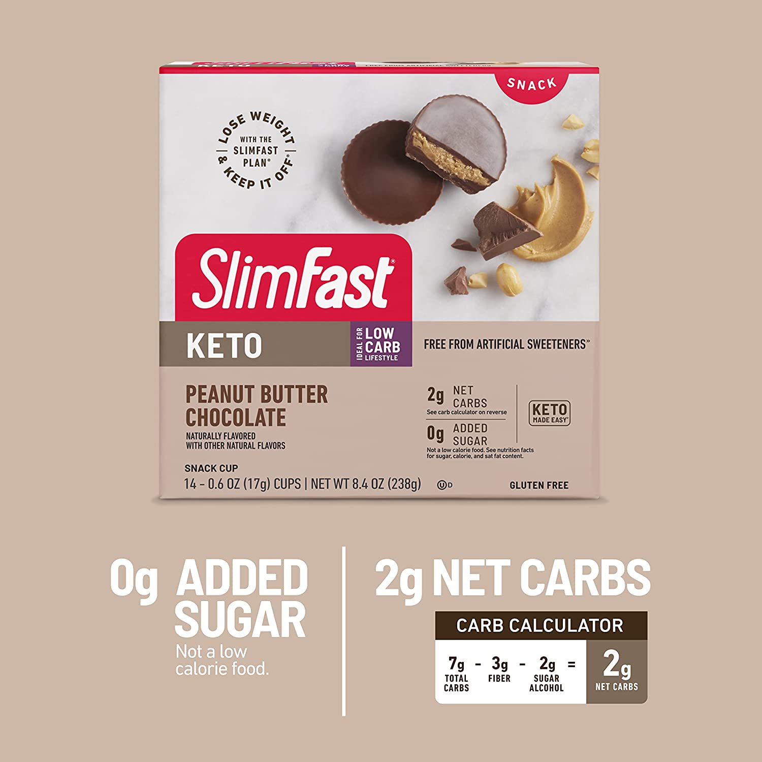 美国直邮 SlimFast Keto bar巧克力低碳代餐棒生酮零食营养美味-图1