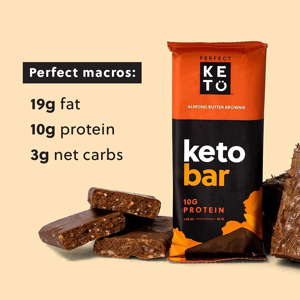 美国直邮Perfect Keto Bars生酮草饲胶原蛋白能量棒 无添加糖美味 - 图0