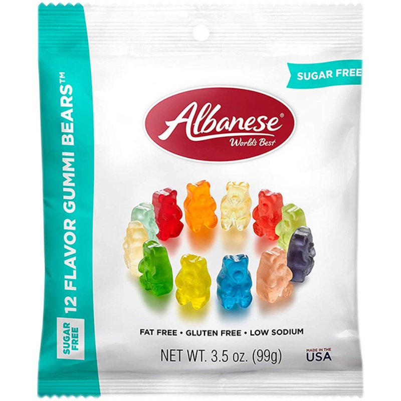 美国直邮Albanese Gummi Bears无糖休闲零食多口味小熊软糖-图3