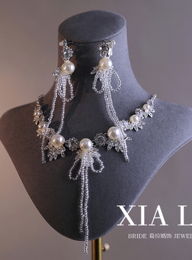 夏拉仿珍珠女项链套装