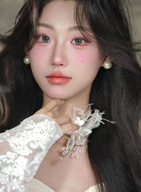 夏拉蕾丝花瓣串珠女项链