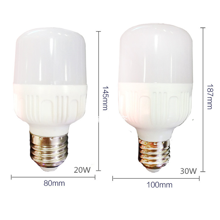 E27螺口LED灯泡平头5w10w15w20w30w防水防尘家用室内超亮节能灯-图1