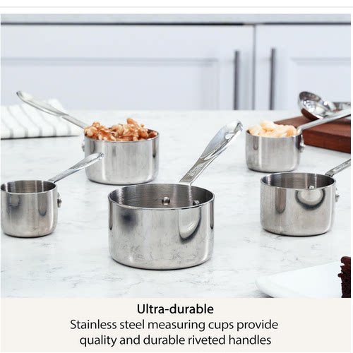 美国代购all-clad Measuring Cup Set 不锈钢量杯套装5件套 - 图0