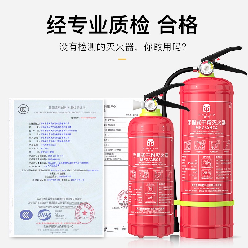 干粉灭火器4公斤套装商铺用店用家用手提式4kg2只装箱子消防器材 - 图2