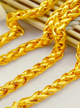 镀男士黄金项链假黄金粗链子饰品