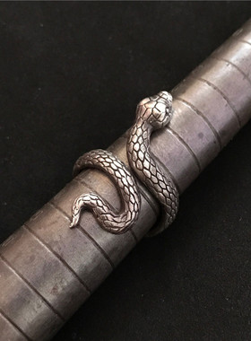 复古女士纯银手工戒指情人节礼物