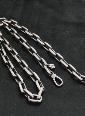 千银厚果925银乌鸦链男女