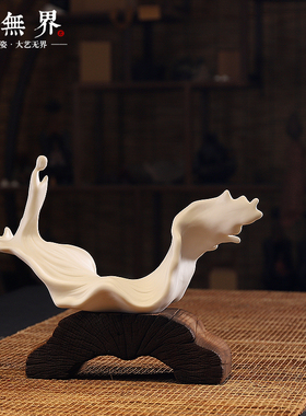 泥无界陶瓷玄关招财禅意风装饰品