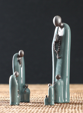 泥无界陶瓷新中式办公桌面