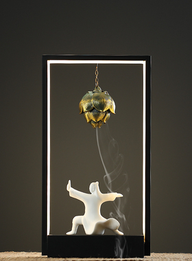 泥无界简约现代风摆设品倒流香炉