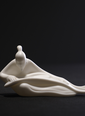 新中式陶瓷人物客厅书房装饰摆件