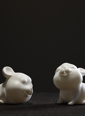 泥无界创意卡通可爱招财摆件生肖