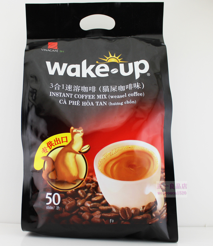 越南进口威拿咖啡3合1wakeup 猫屎咖啡味850克内50小条包邮 - 图3