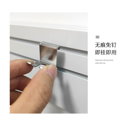 长尾夹文件票据夹子收纳办公室桌卡槽工位屏风隔断隔板插缝槽挂钩 - 图1