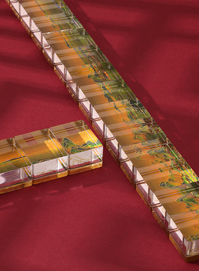 富甲天下十三幺黄金麻将礼品摆件1.38g足金999家居装饰收藏商务礼