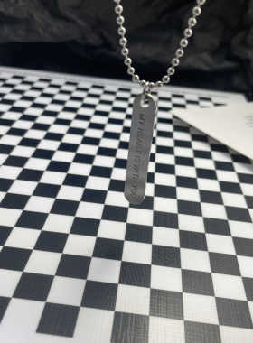 生日礼物送男友定制LOGO吊牌纯银