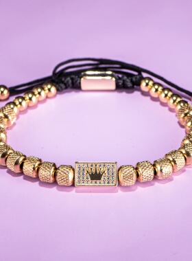 原创设计高级感潮流皇冠手链男士时尚个性百搭钛钢不掉色手饰品潮