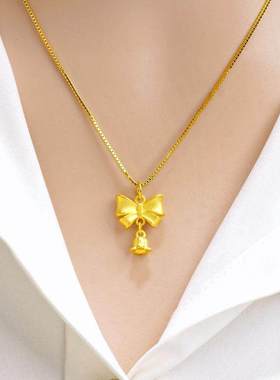 订婚五金首饰仿真沙金蝴蝶四叶草