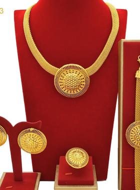 订婚五金首饰仿真镀沙金仿金项链