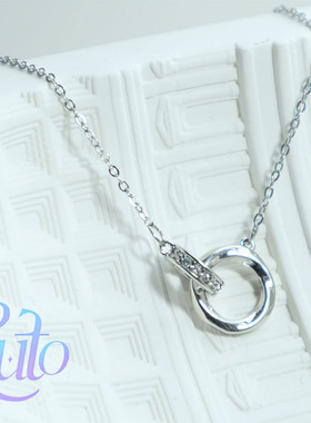 冥王星之恋Film同款项链NamtanFilm莫比乌斯环双环钛钢不掉色颈链