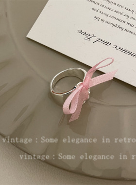 小众个性蝴蝶结戒指女高级感轻奢ins风甜美气质闺蜜食指戒指环潮