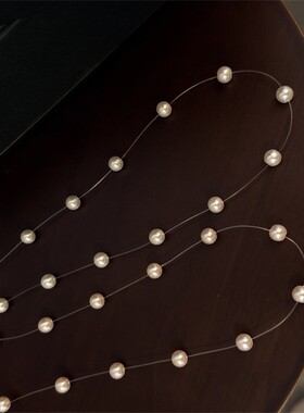 满天星淡水珍珠设计款项链女经典法式赫本风锁骨颈链