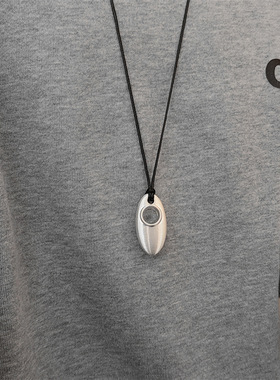 韩国欧尼同款银色镂空水滴项链高级感新款百搭毛衣链时尚秋冬颈链