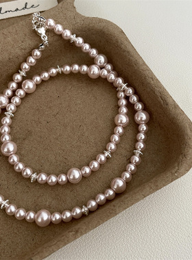 抽拉式可调节双层锁骨链项链女时尚高级感小众设计气质百搭颈链