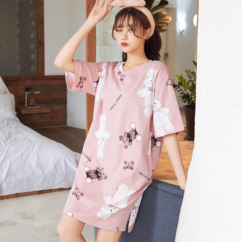 睡裙夏天甜美可爱全棉宽松连衣裙子 恋朵莎睡裙