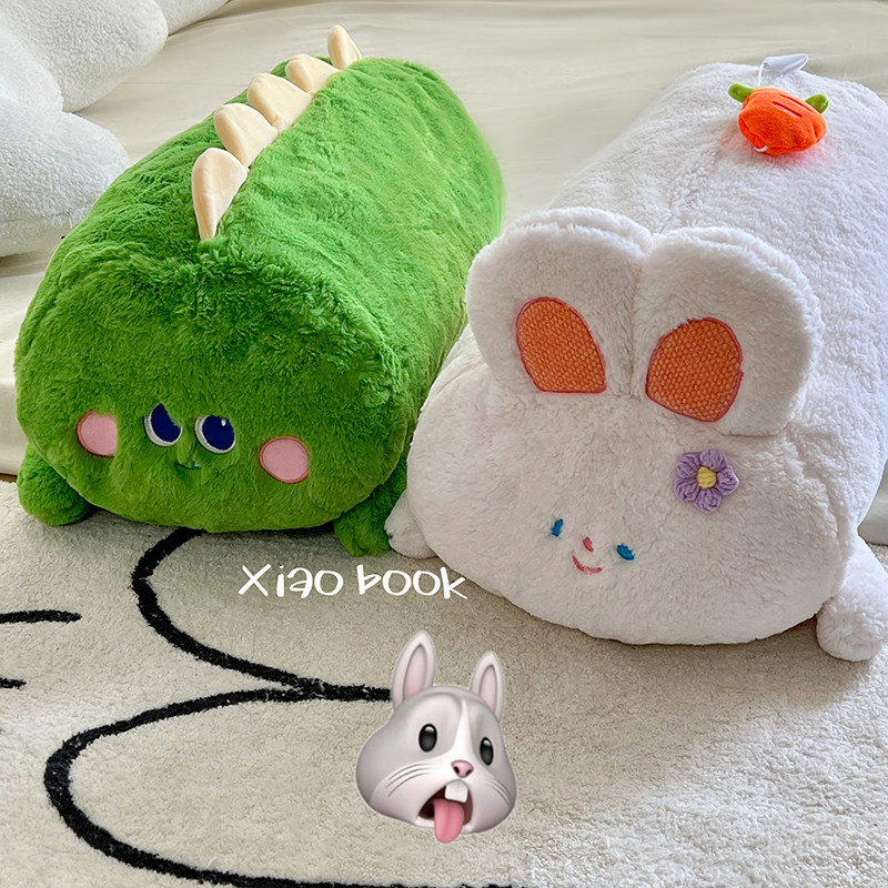 软萌老虎兔子玩偶恐龙睡觉抱毛绒玩具布娃娃女生公仔抱枕生日礼物 - 图1