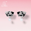 CIGALONG Long Zijia Xinghua Window Stud Earrings