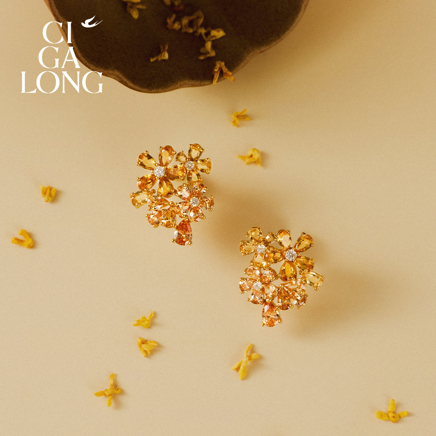 CIGALONG ice crystal osmanthus necklace