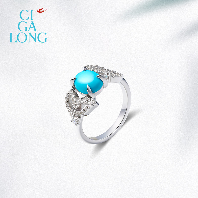 CIGALONG龙梓嘉月桂叶绿松石耳钉戒指原创新品新中式珠宝,淘宝优惠券,粉丝福利购,淘宝优惠卷