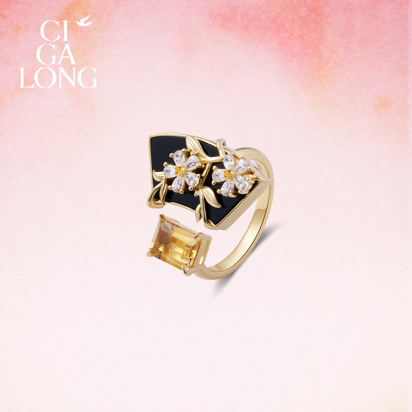 CIGALONG Long Zijia Xinghua Window Stud Earrings
