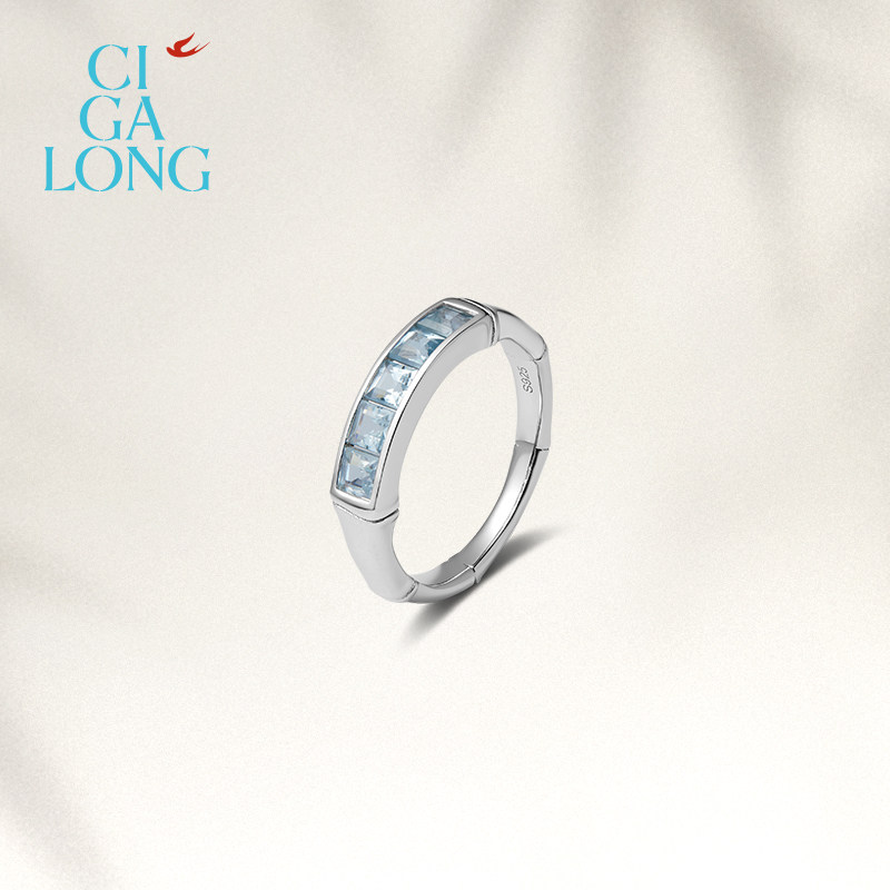CIGALONG Bamboo Topaz Ring