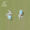 New product purchase coupons CIGALONG Long Zijia Shuangfeiyan Topaz Necklace Citrine Ring Jewelry