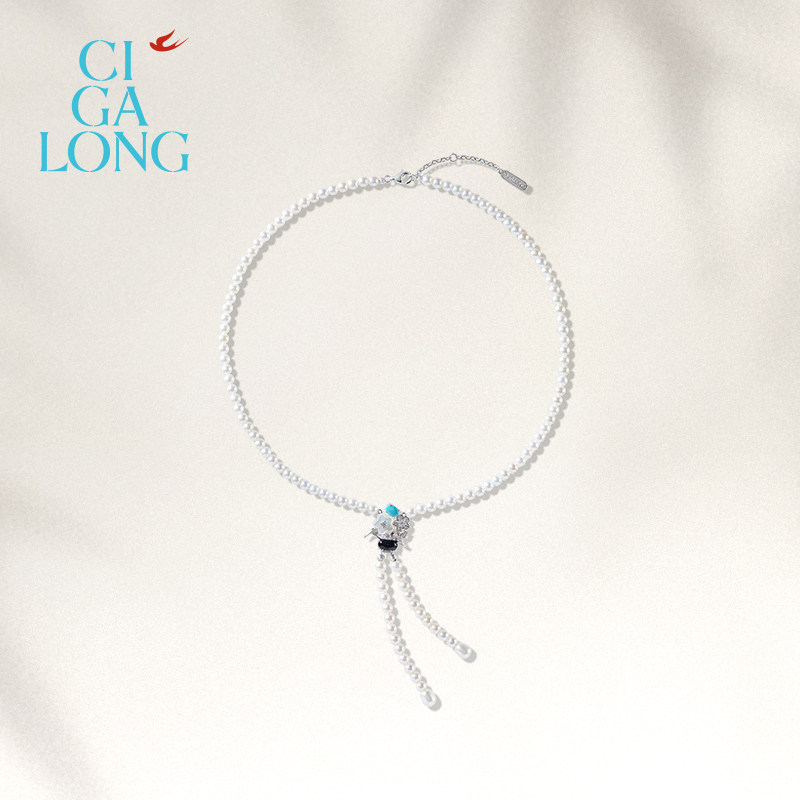 [新品]CIGALONG龙梓嘉百花篮绿松石项链耳钉原创新中式珠宝,淘宝优惠券,粉丝福利购,淘宝优惠卷