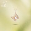New product purchase coupons CIGALONG Long Zijia Double Shadow Butterfly Flash Crystal Synthetic Moissanite Necklace Earrings Stud Ring