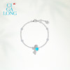 CIGALONG Neon Ribbon Turquoise Necklace