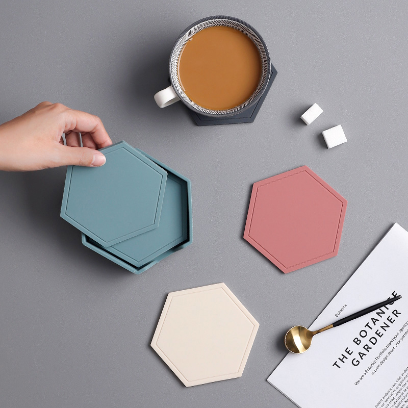 创意防烫杯垫小餐桌垫隔热垫耐高温茶壶垫北欧硅胶餐垫碗垫ins风 - 图1