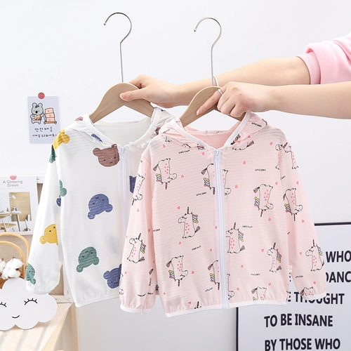 Хлопковый детский солнцезащитный крем, одежда для защиты от солнца, летний кардиган, тонкая дышащая детская ветровка подходит для мужчин и женщин