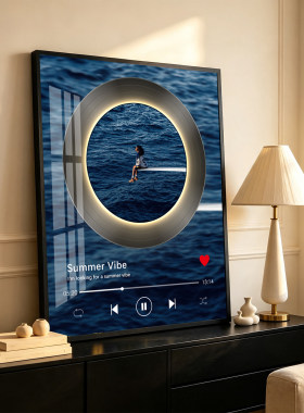 现代潮流黑胶唱片挂画客厅音乐专辑装饰画ins风卧室蓝牙音响摆画