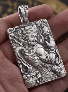 新款不动明王属鸡本命佛吊坠男女款泰银项链护身符