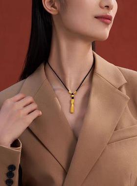 周家同款藏蕴传承吊坠扭转乾坤古法颦刻六字箴言万德吉祥挂坠首饰