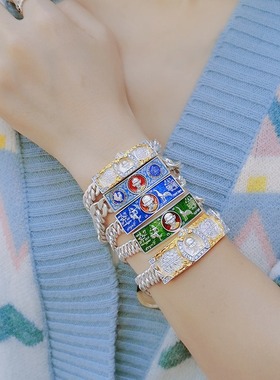 送男友纯银泰国龙婆瑞佛系牌特色纪念品自身像手链小众饰品