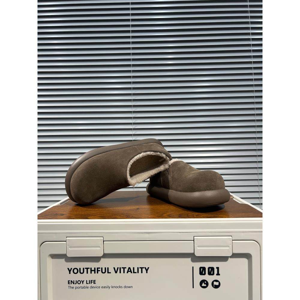 磨砂皮勃肯鞋男一脚蹬加绒保暖乐福鞋加厚毛毛鞋时尚舒适款懒人鞋,淘宝优惠券,粉丝福利购,淘宝优惠卷