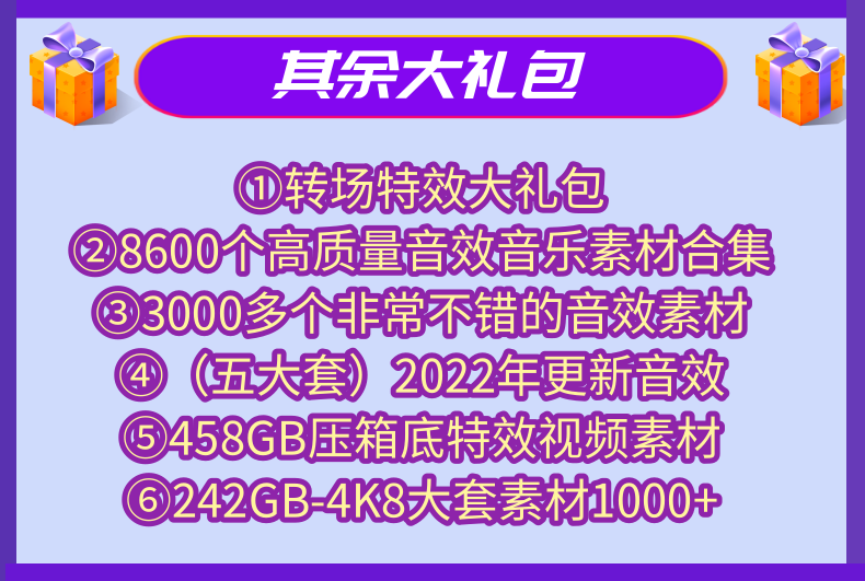 PR/AE文字标题动画视频转场音效调色分屏预设AtomX Base特效插件 - 图1